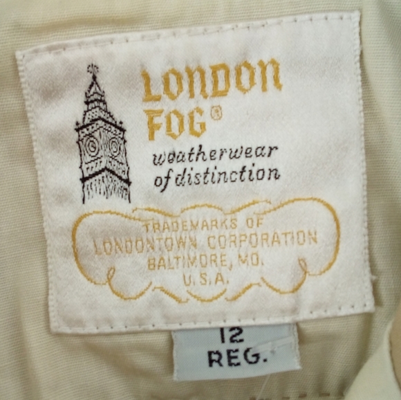 London Fog Lightweight Tan Drawstring Weatherwear Jacket 12 Reg Button - Picture 2 of 9